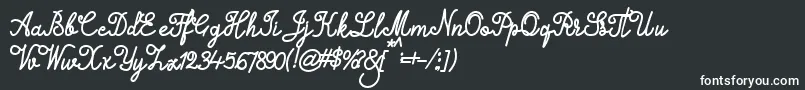 Alifia Font – White Fonts on Black Background