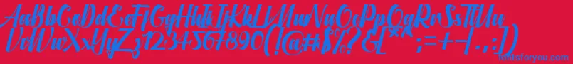 Police Aligantis Font – polices bleues sur fond rouge
