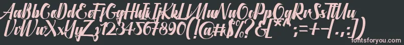 Aligantis Font Font – Pink Fonts on Black Background