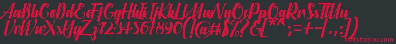 Aligantis Font Font – Red Fonts on Black Background