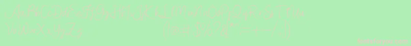 Aligator Font – Pink Fonts on Green Background