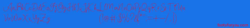 Шрифт Aligator – красные шрифты на синем фоне