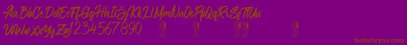 Police Aligore Regular – polices brunes sur fond violet