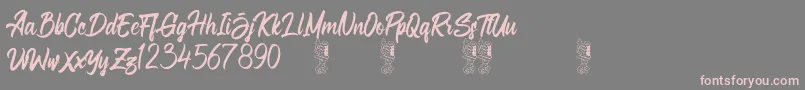 Подробнее о шрифте Aligore Regular Шрифт Aligore Regular – розовые шрифты на сером фоне
