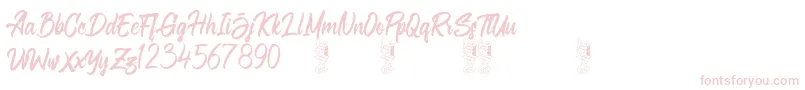 Aligore Regular Font – Pink Fonts on White Background