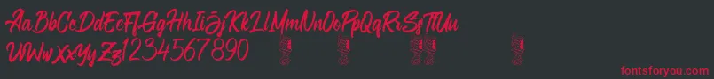 Aligore Regular Font – Red Fonts on Black Background