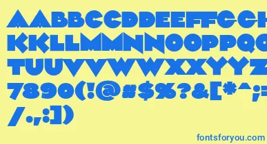 Aliment Black font – Blue Fonts On Yellow Background