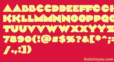 Aliment Black font – Yellow Fonts On Red Background