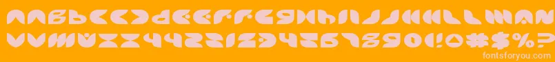 PuffAngelExpanded Font – Pink Fonts on Orange Background