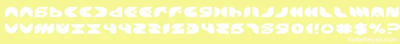 PuffAngelExpanded Font – White Fonts on Yellow Background