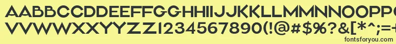Aliment Light Font – Black Fonts on Yellow Background