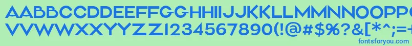 Aliment Light Font – Blue Fonts on Green Background