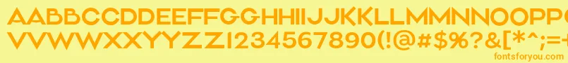 Aliment Light Font – Orange Fonts on Yellow Background