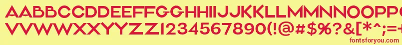 Aliment Light Font – Red Fonts on Yellow Background