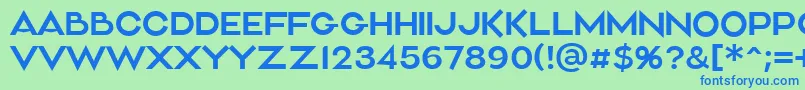 Aliment Light Font – Blue Fonts on Green Background