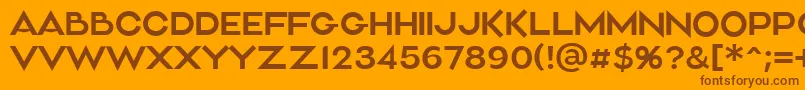Aliment Light Font – Brown Fonts on Orange Background