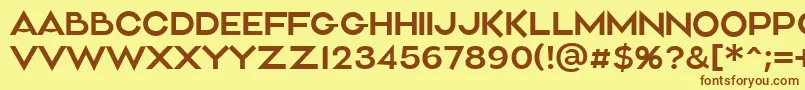 Aliment Light Font – Brown Fonts on Yellow Background