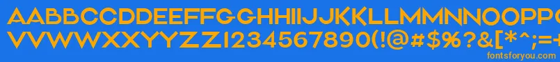 Aliment Light Font – Orange Fonts on Blue Background