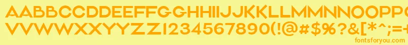 Aliment Light Font – Orange Fonts on Yellow Background