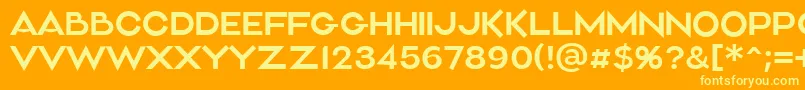 Aliment Light Font – Yellow Fonts on Orange Background