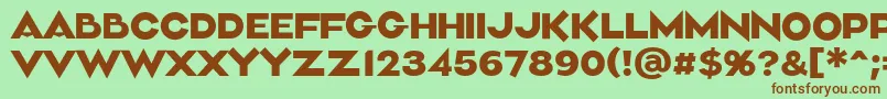 Aliment Medium Font – Brown Fonts on Green Background