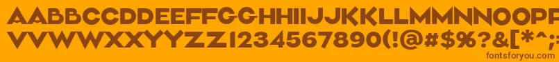 Aliment Medium Font – Brown Fonts on Orange Background