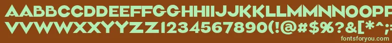Aliment Medium Font – Green Fonts on Brown Background