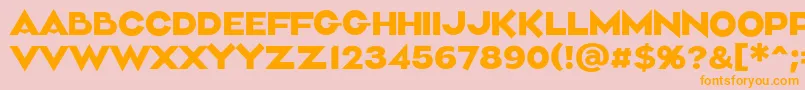 Aliment Medium Font – Orange Fonts on Pink Background