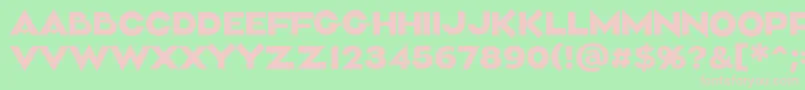 Aliment Medium-Schriftart – Rosa Schriften auf grünem Hintergrund