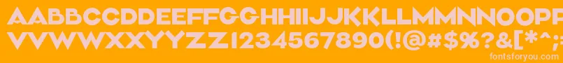 Aliment Medium Font – Pink Fonts on Orange Background
