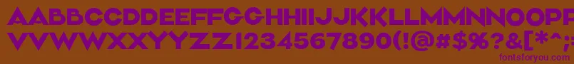 Aliment Medium-Schriftart – Violette Schriften auf braunem Hintergrund