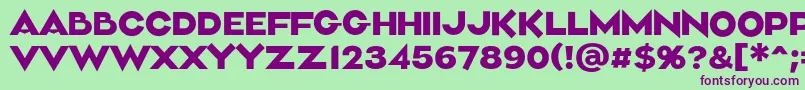 Aliment Medium Font – Purple Fonts on Green Background