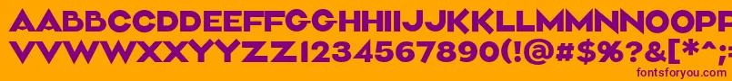 Aliment Medium Font – Purple Fonts on Orange Background