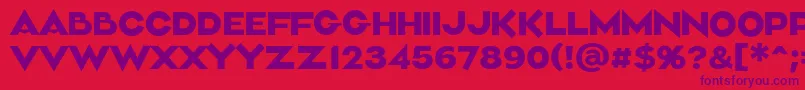Aliment Medium-Schriftart – Violette Schriften auf rotem Hintergrund