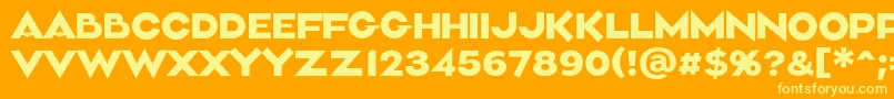 Aliment Medium Font – Yellow Fonts on Orange Background