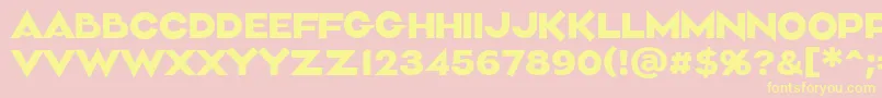 Aliment Medium Font – Yellow Fonts on Pink Background