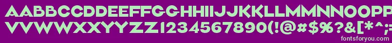 Aliment Medium Font – Green Fonts on Purple Background