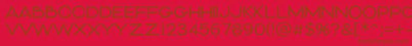 Fonte Aliment Thin – fontes marrons em um fundo vermelho