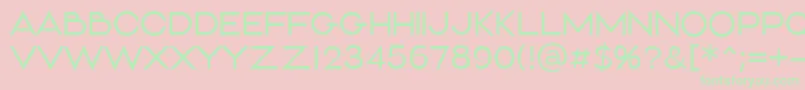 Aliment Thin Font – Green Fonts on Pink Background