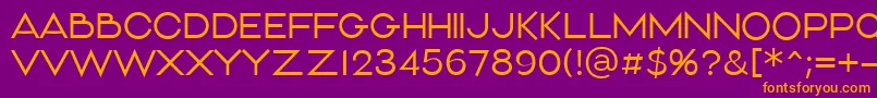 Aliment Thin Font – Orange Fonts on Purple Background