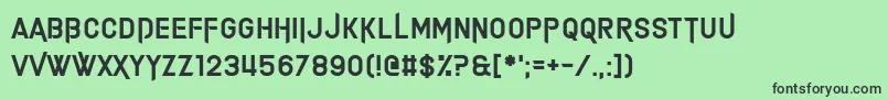 Alimony Font – Black Fonts on Green Background
