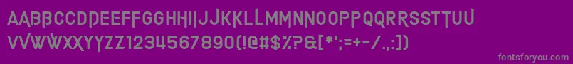 Lisätietoja Alimony-fontista Alimony-fontti – harmaat kirjasimet violetilla taustalla