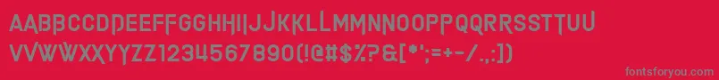 Alimony-Schriftart – Graue Schriften auf rotem Hintergrund