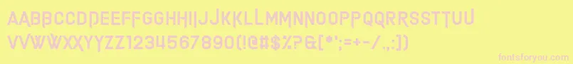 Alimony Font – Pink Fonts on Yellow Background