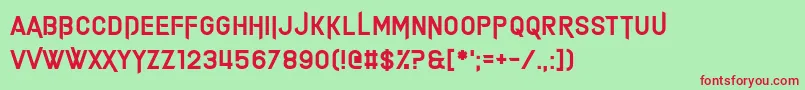 Alimony Font – Red Fonts on Green Background