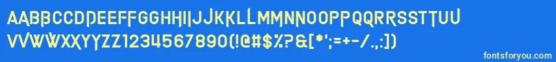 Alimony Font – Yellow Fonts on Blue Background