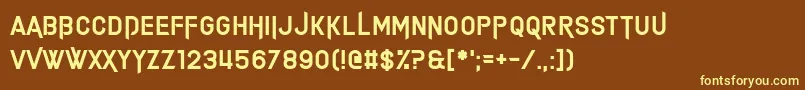 Alimony Font – Yellow Fonts on Brown Background