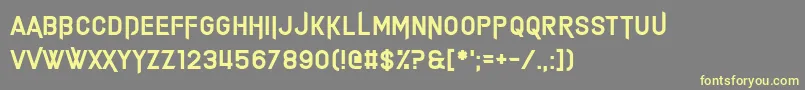 Alimony Font – Yellow Fonts on Gray Background