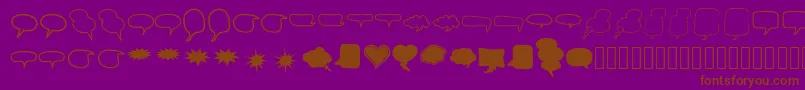 Alin Speech Bubbles 2 Font – Brown Fonts on Purple Background