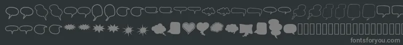 Alin Speech Bubbles 2 Font – Gray Fonts on Black Background